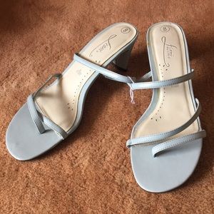 NWOT sandals, light blue.